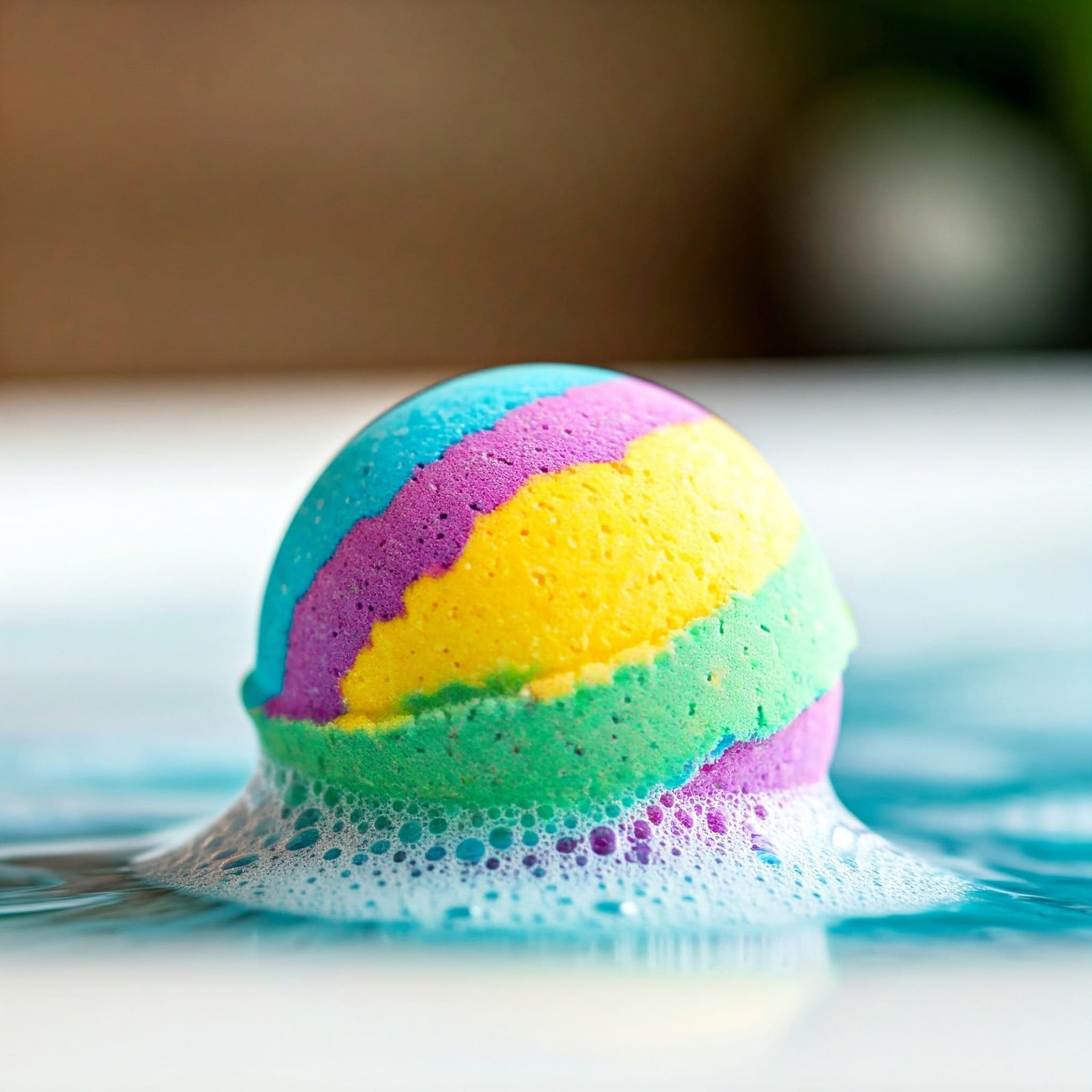 colourful bath bath in a tub