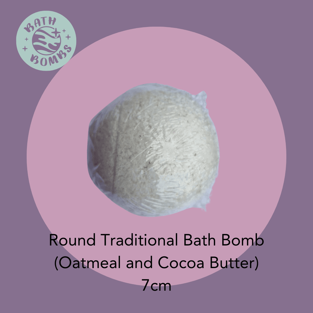 oatmeal and african cocoa butter bath bomb